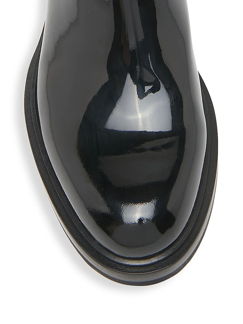 Patent Leather Chelsea Boots