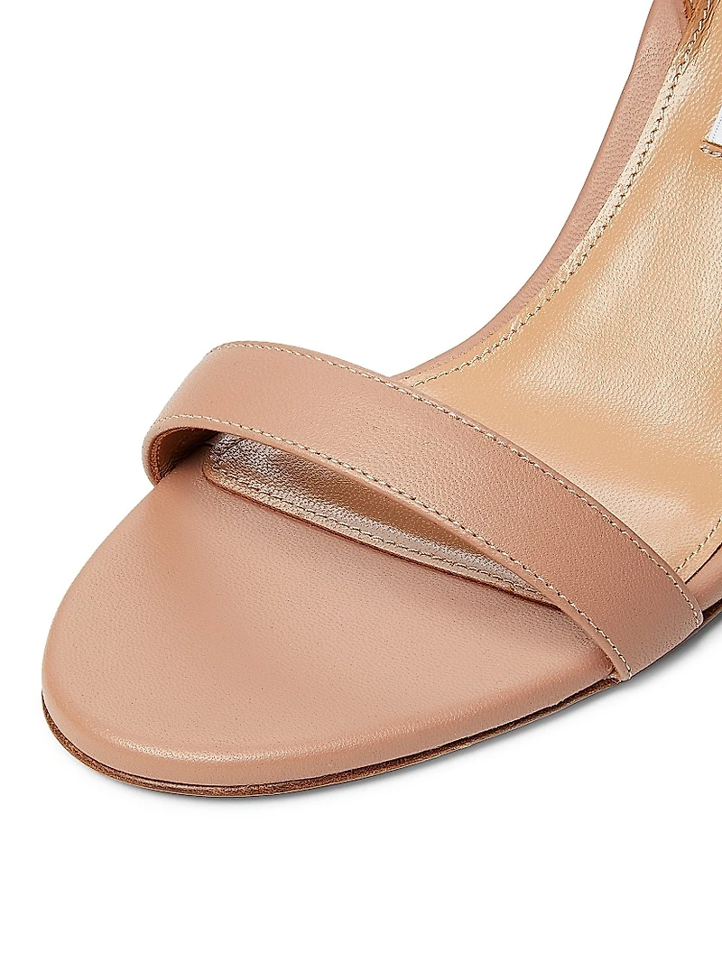 So Nude 85MM Leather Sandals