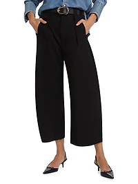 Cara Cropped Pleated Trousers