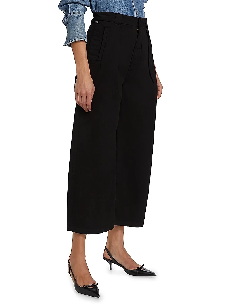 Cara Cropped Pleated Trousers