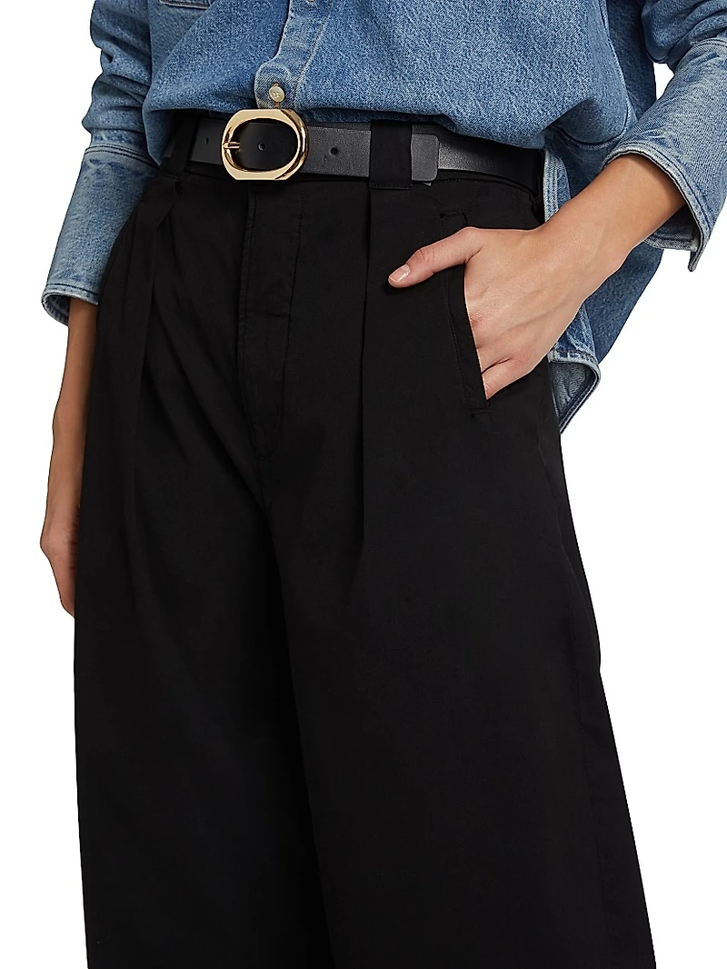 Cara Cropped Pleated Trousers