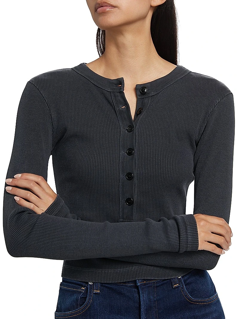 Varra Rib-Knit Henley