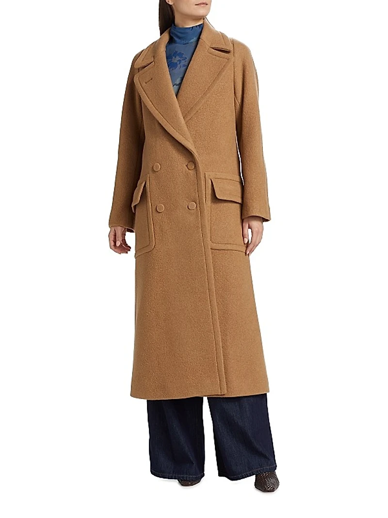 Randia Double-Breasted Wool Coat