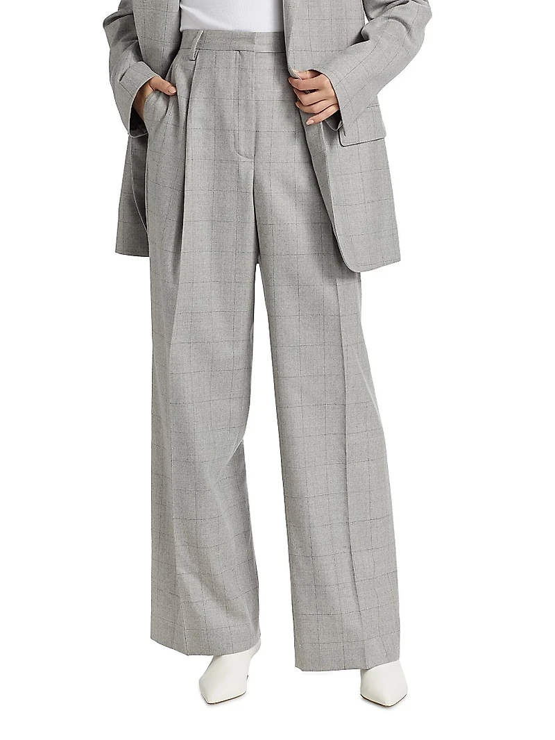 Porter Wide-Leg Wool Pants
