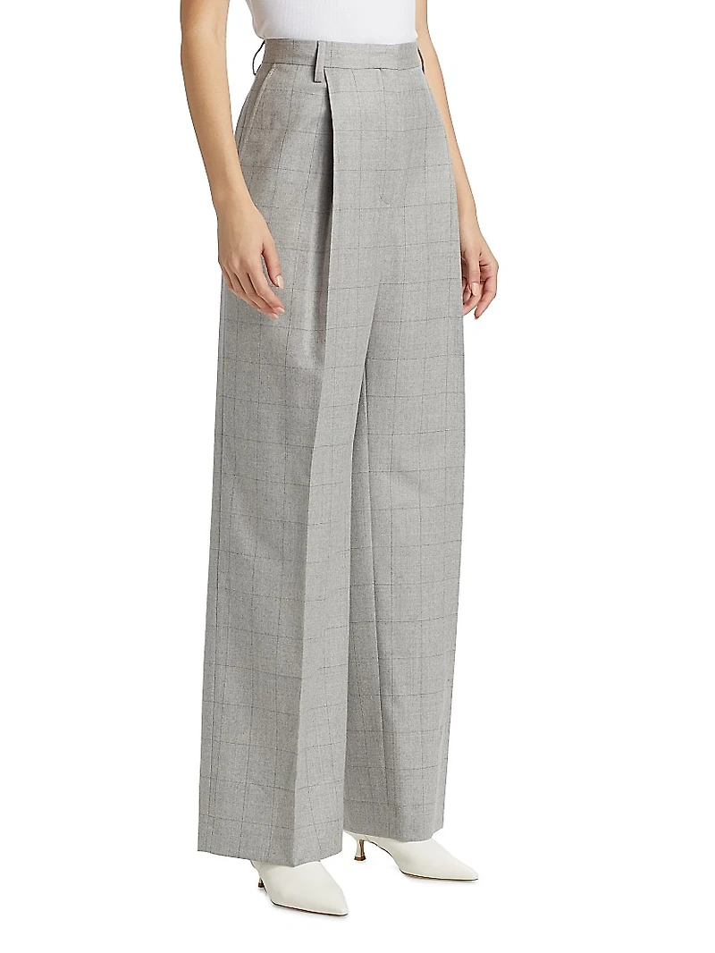 Porter Wide-Leg Wool Pants