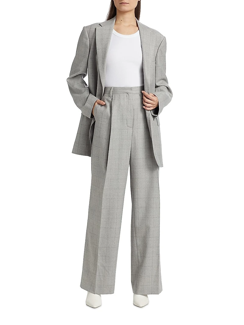 Porter Wide-Leg Wool Pants