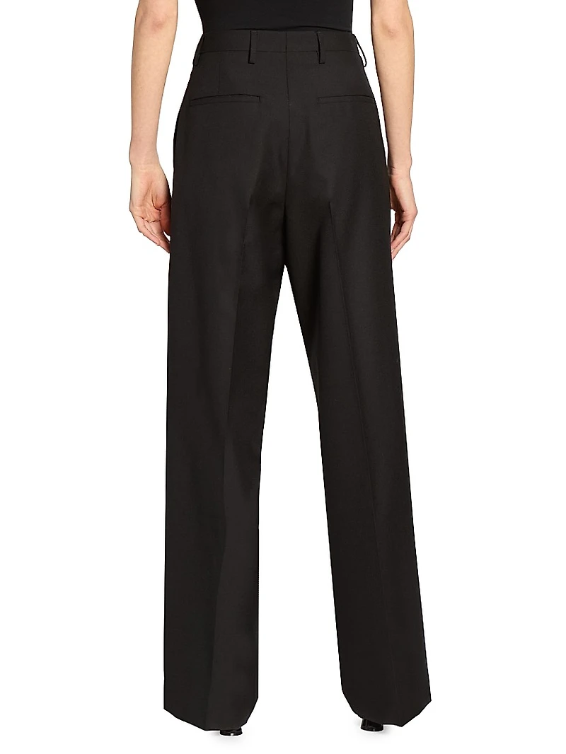 Portia Pleated Wool Pants