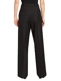 Portia Pleated Wool Pants