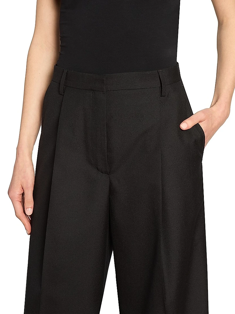 Portia Pleated Wool Pants