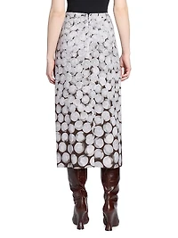 Sampa Draped Printed Midi-Skirt