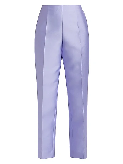 Prati Crease-Front Satin Pants