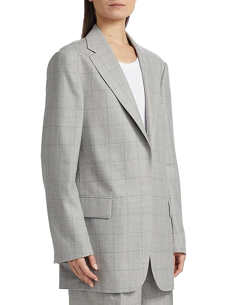 Blur Wool Blazer Jacket