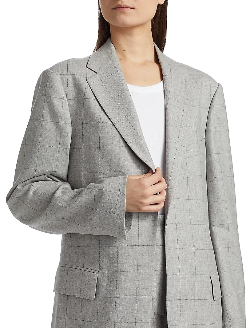 Blur Wool Blazer Jacket