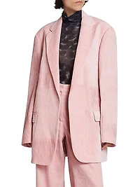 Blur Washed Cotton-Blend Long Jacket