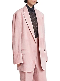 Blur Washed Cotton-Blend Long Jacket