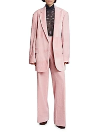 Blur Washed Cotton-Blend Long Jacket