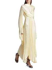 Pleated Wrap Dress