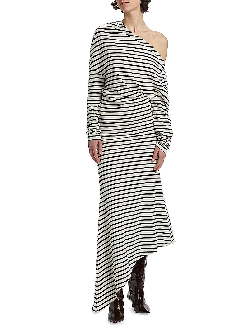 Off-the-Shoulder Asymmetrical Dress