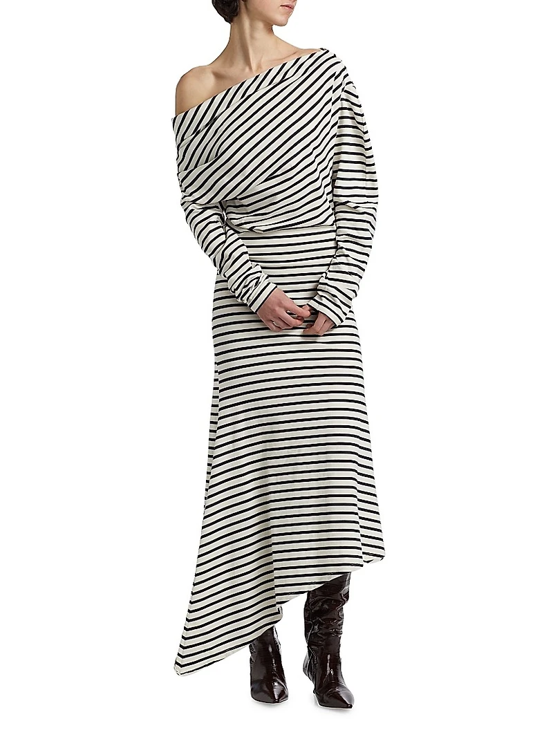 Off-the-Shoulder Asymmetrical Dress