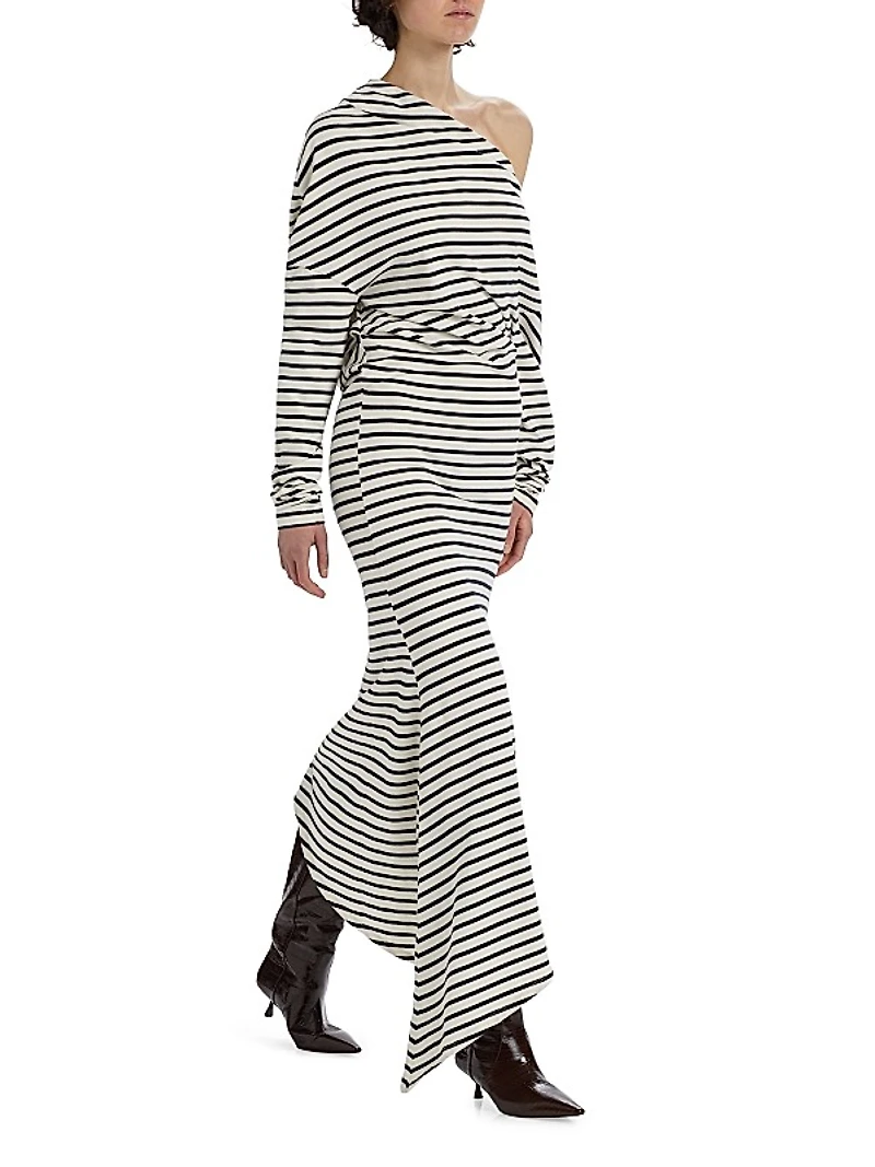 Off-the-Shoulder Asymmetrical Dress