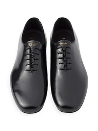 Brushed Leather Lace-Up Shoes