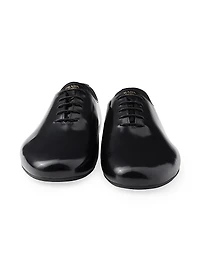 Brushed Leather Lace-Up Shoes
