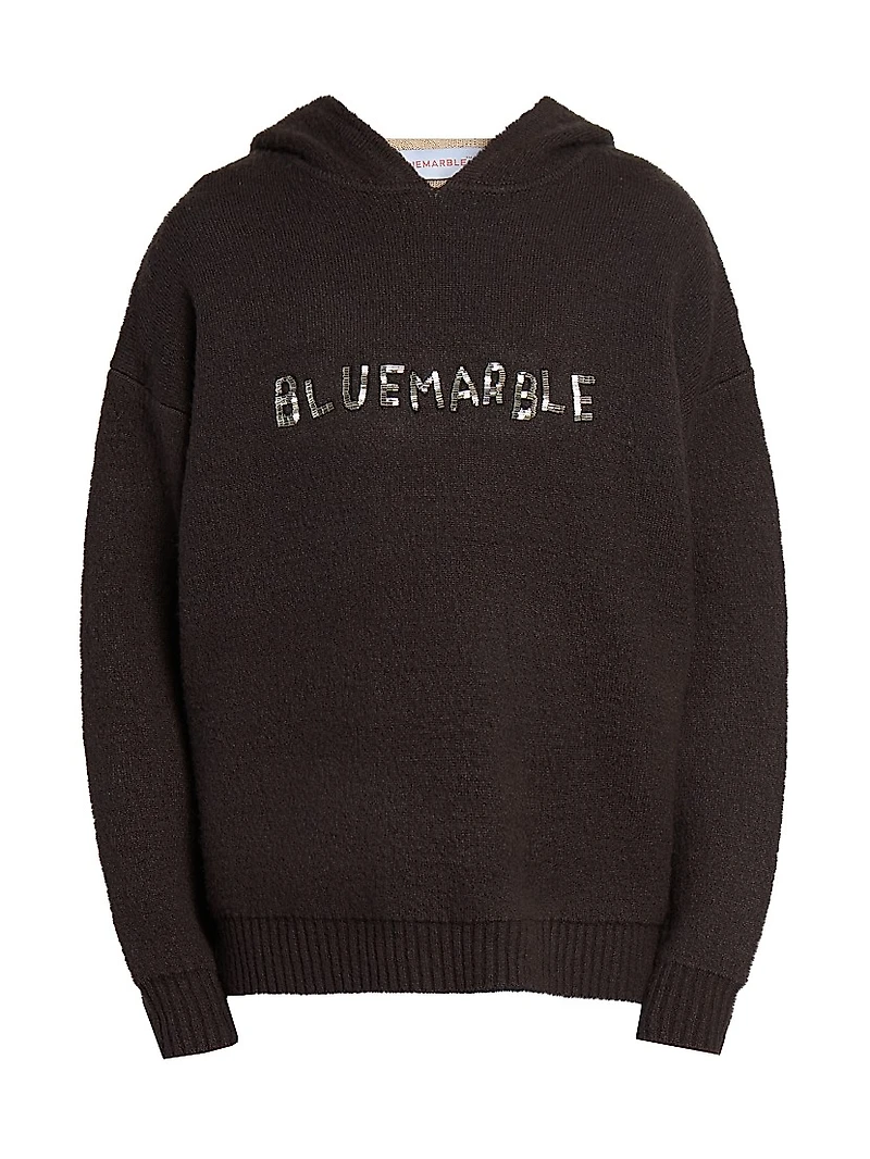 Logo-Embroidered Knit Hoodie