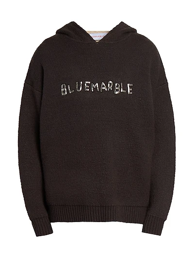 Logo-Embroidered Knit Hoodie