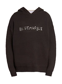 Logo-Embroidered Knit Hoodie