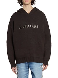 Logo-Embroidered Knit Hoodie