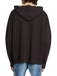 Logo-Embroidered Knit Hoodie