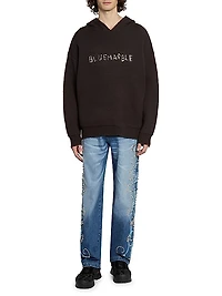 Logo-Embroidered Knit Hoodie