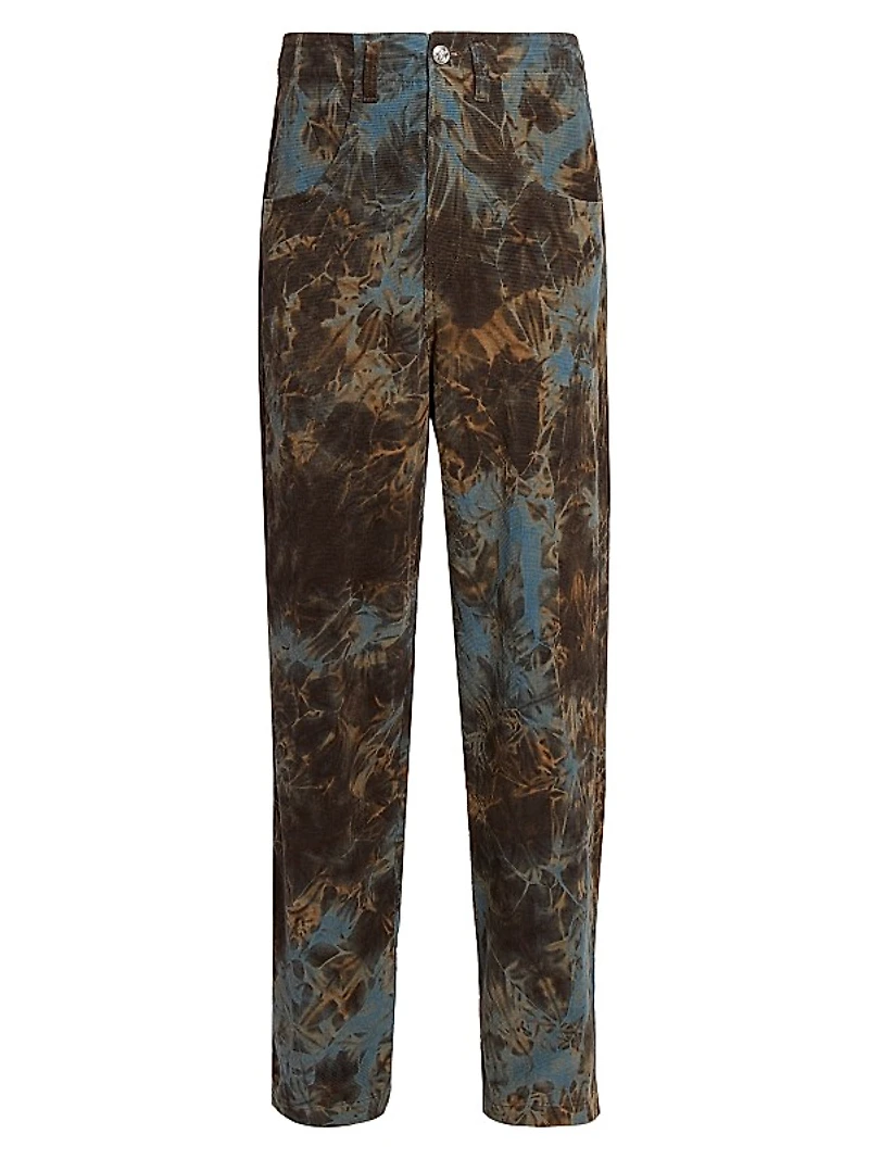 Camouflage Cotton Baggy-Fit Pants