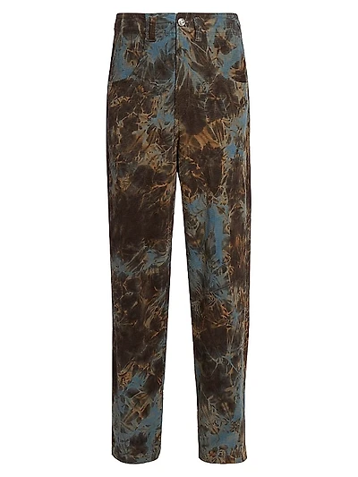 Camouflage Cotton Baggy-Fit Pants