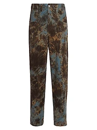 Camouflage Cotton Baggy-Fit Pants