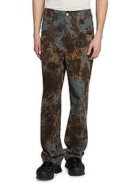 Camouflage Cotton Baggy-Fit Pants