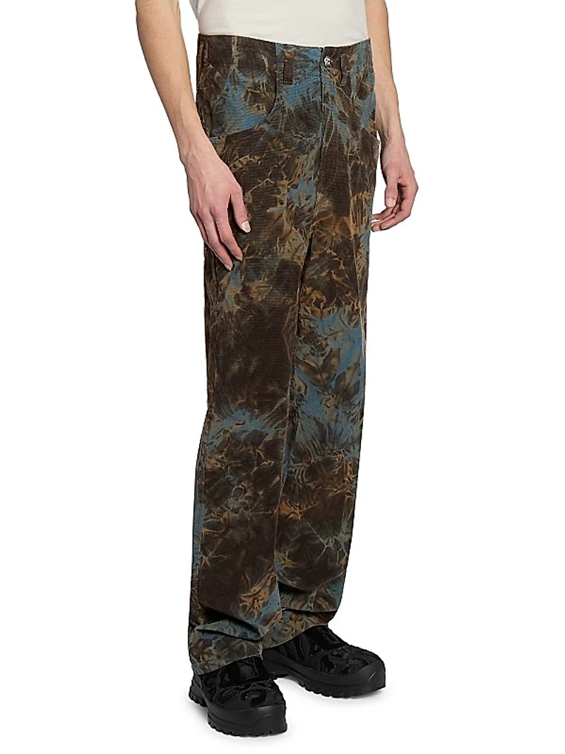 Camouflage Cotton Baggy-Fit Pants