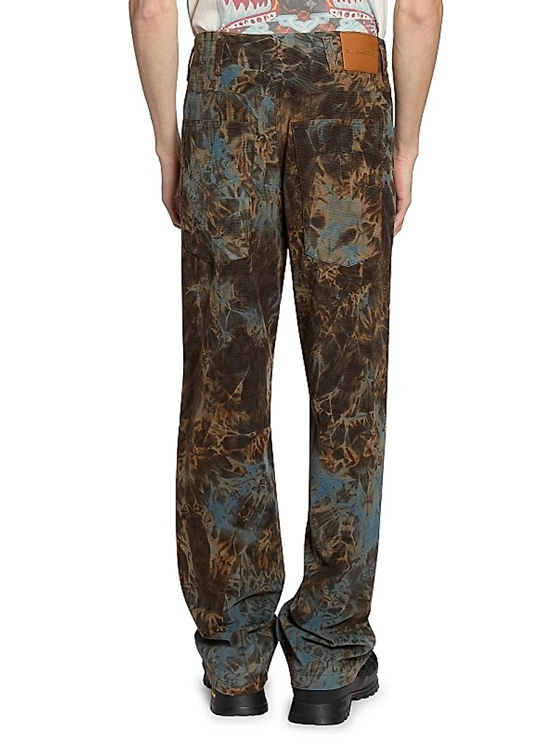 Camouflage Cotton Baggy-Fit Pants