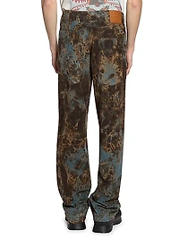 Camouflage Cotton Baggy-Fit Pants