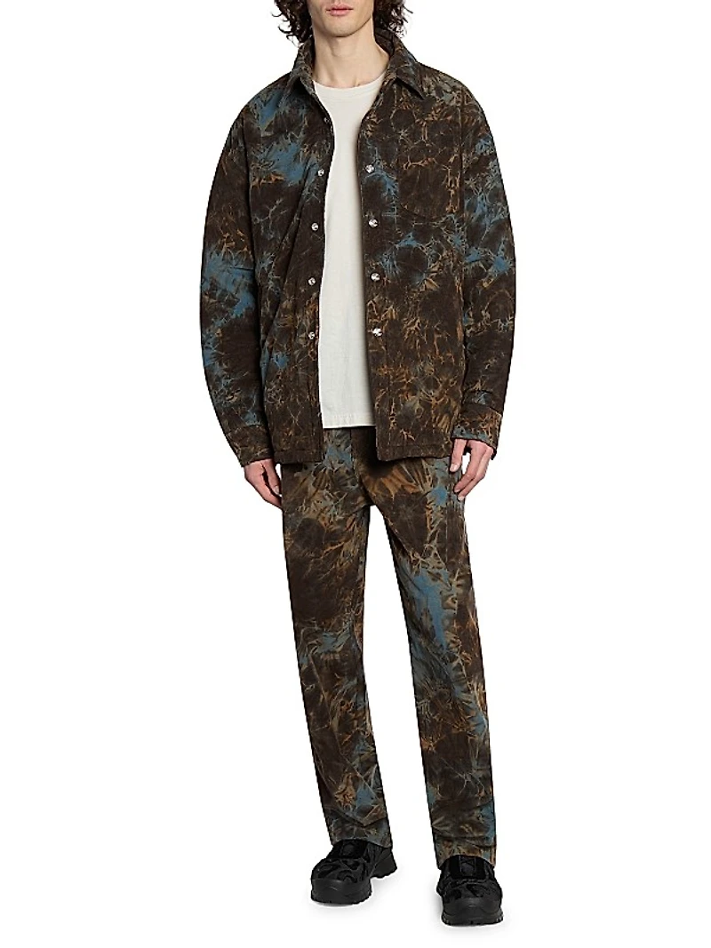Camouflage Cotton Baggy-Fit Pants