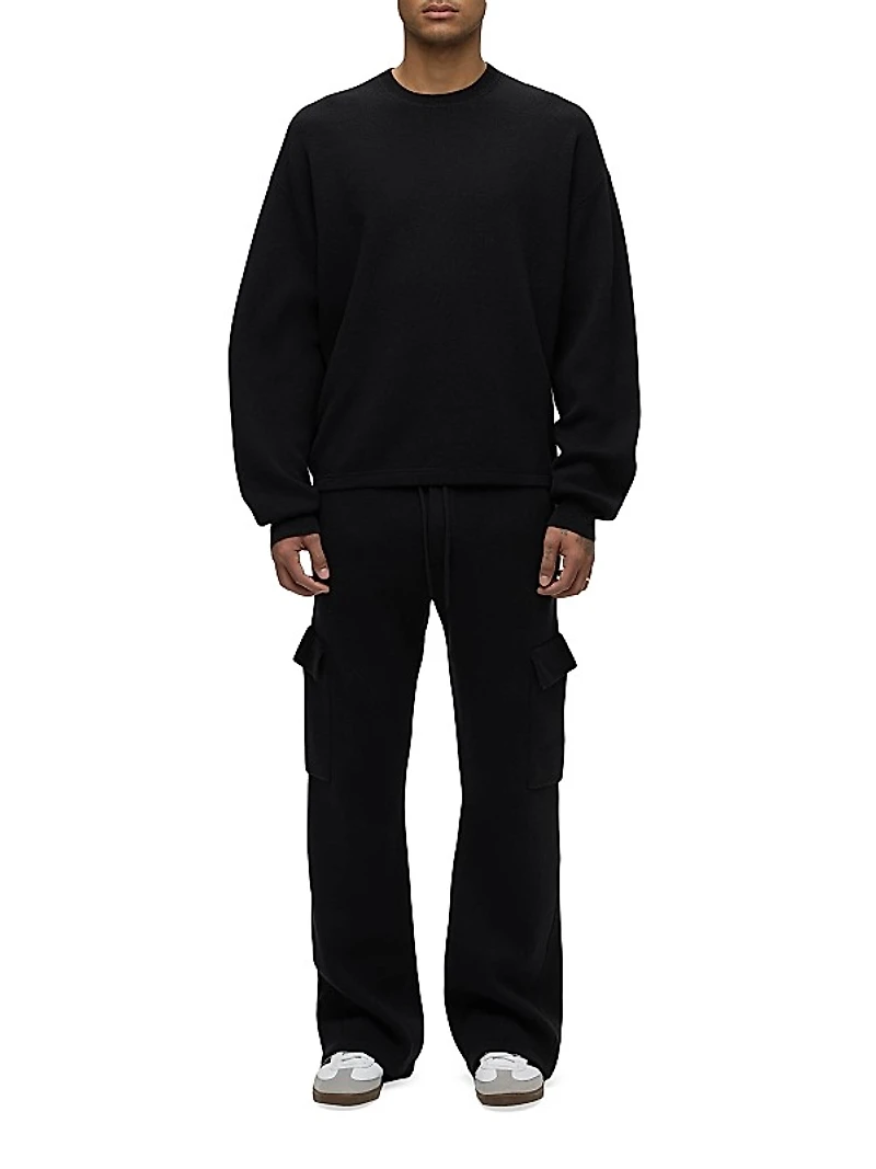 Cotton-Cashmere Crewneck Sweater