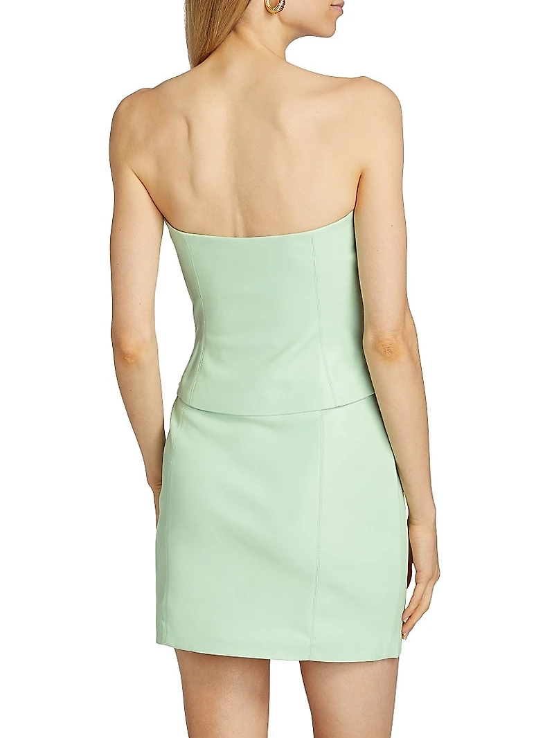 Faux Leather Tube Top