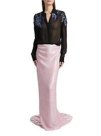 Sequined Maxi Skirt