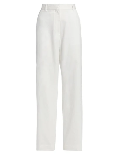 Paxy Cotton Straight-Leg Pants