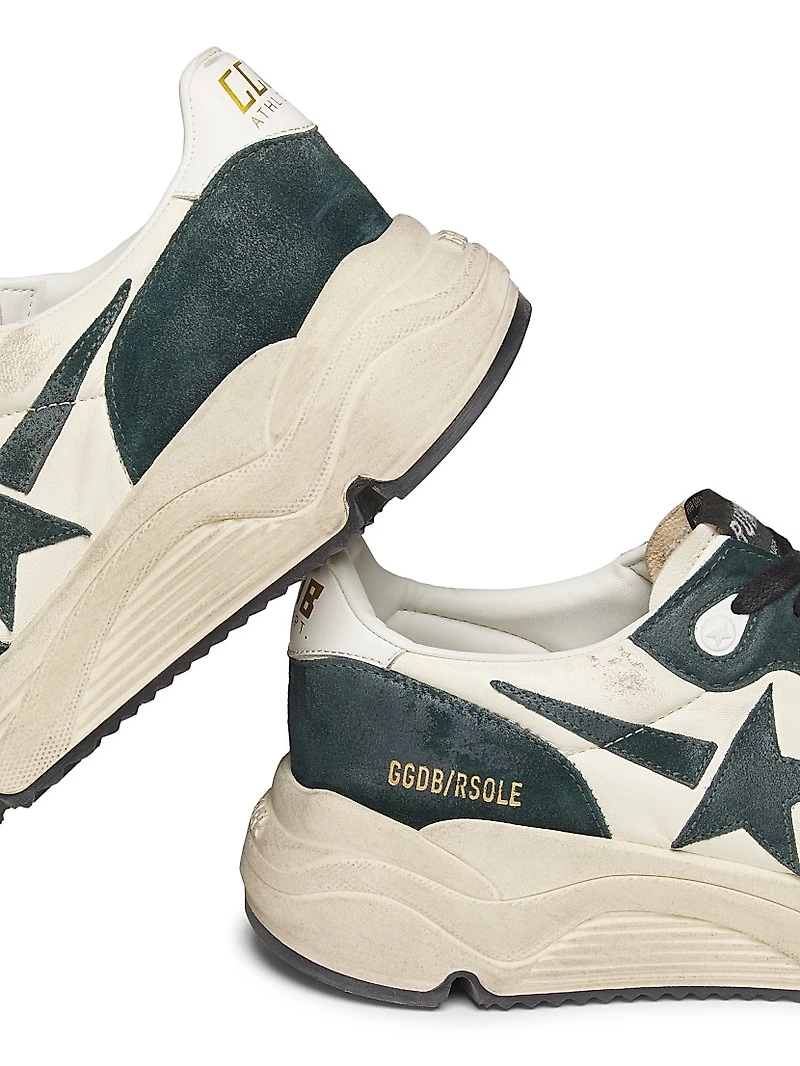 Running Sole Leather Sneakers