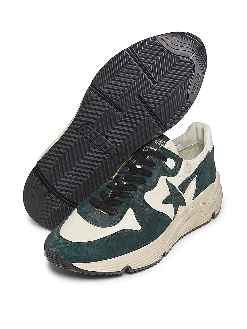 Running Sole Leather Sneakers