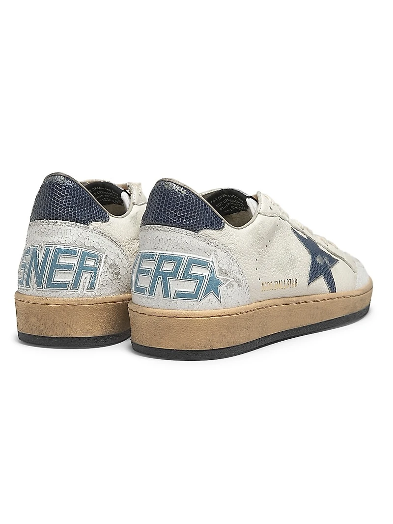 Ballstar Lizard-Print Leather Sneakers