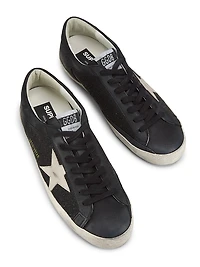 Super Star Crystal-Embellished Leather Sneakers