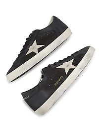 Super Star Crystal-Embellished Leather Sneakers