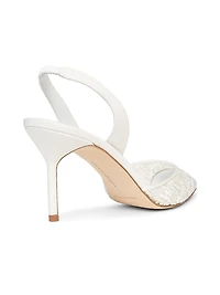 Capsli 70MM Leather Slingback Pumps